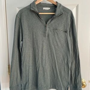 J.Crew green Ringspun Jersey quarter-zip